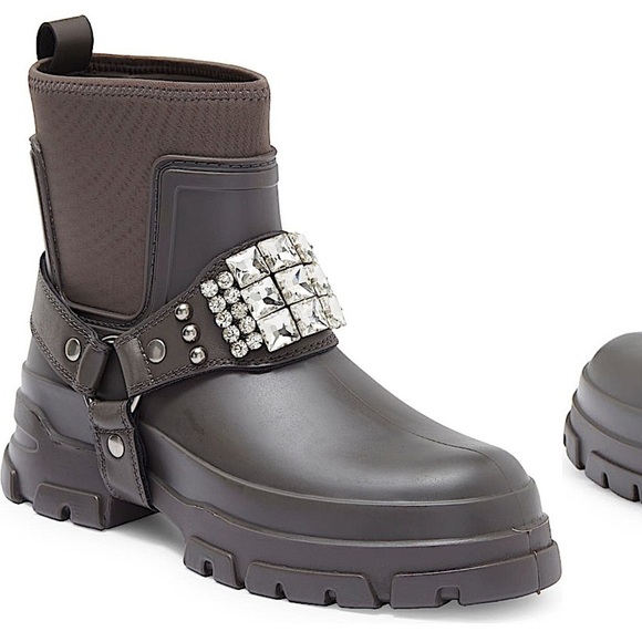 Karl Lagerfeld Shoes - Karl Lagerfeld Paris Rylie Crystal Studded Lug Waterproof Boot New​